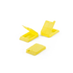 IMEB, Inc&nbsp;Tek-Select Type 8 Biopsy Cassettes with Hinged Lid, Yellow, 1000 per Case, Frosted Easy to Write On, Lids Attached