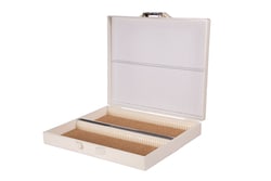 IMEB, Inc Tek-Select 100 Microscope Slide Storage Box, Plastic, White,