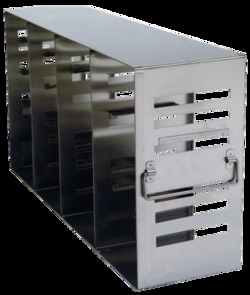 Labrepco Inc Modifiable Upright Freezer Rack for Standard 2″ & 3″ Boxes- Rack Only (4 Boxes Deep x 6 Boxes High)