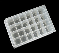Analytical Sales & Services&nbsp;Square Well Reservoir Plate, 24 Wells, 10 mL Capacity, Clear Polypropylene