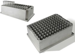 Analytical Sales Custom Tall Aluminum 96 Well Base Plate For Flexi-Tier