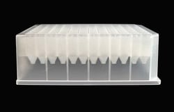 Analytical Sales & Services 1mL 96 Well Collection Plate, PP, Clear, Tapered V-Bottom
