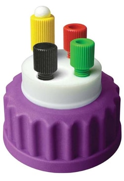 Analytical Sales & Services Canary-Safe Cap 3, GL45, 3 Standard Tubing Ports