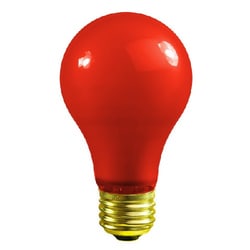 Bulbman Inc Red Ceramic Light Bulb, 40 Watt, 130 Volt, Quantity: Each of