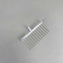 V&P Scientific Inc&nbsp;ASPIRATION MANIFOLD, 12 Channel, 12 Well, Deep Well, 19 Gauge, SS Tubes, 44mm Long, 9mm Spacing, Polycarbonate