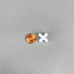 V&P Scientific Inc&nbsp;STIR ELEMENT, CROSS, AlNiCo Magnet, 5.5MGO, PTFE Encapsulated, Used in Tubes/Vials, 10/pack