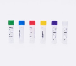 TWD Scientific LLC Vial, Cryovial, Twd Biox, 1.5Ml, 1D Barcoded, External Thread, Blue Cap, Sterile, Writing Patch, Marked Graduations, Polypropylene, 1000 Vials/Case