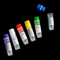 TWD Scientific LLC&nbsp;Vial, Cryovial, Twd Biox, 2.0Ml, 1D Barcoded, Internal Thread, Red Cap, Sterile, Writing Patch, Marked Graduations, Polypropylene, 1000 Vials/Case