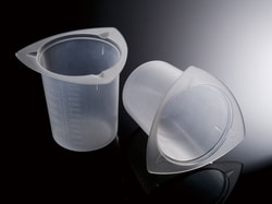 TWD Scientific LLC Beaker, Tri-Cornered, Twdbiox, 250Ml Polypropylene, Disposable/Reusable, 3 Pour Spout, Molded Graduations, Autoclavable, 100/Case.