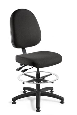 Bevco Precision Manufacturing Co Integra Tall Height Black Fabric Chair;