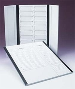 LabScientific 20 Place Cardboard Slide Folder, Black