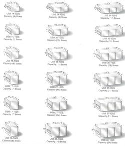LabScientific Upright freezer rack for 100-place slide boxes, w/handles, Capacity: 24, 3x8 format