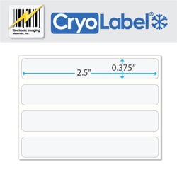 Electronic Imaging Materials Inc 667 CryoLabel 2.50 inch x 0.38 inch, White,