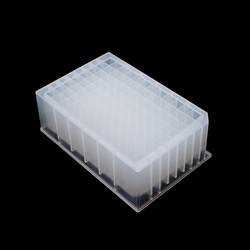 Thomson Instrument Company 96-Well Plate, 2mL, Square Well, Pyramid Bottom,