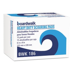 Essendant Heavy-Duty Scour Pad, Green, 6 x 9, 15/Carton