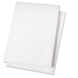 Essendant Light Duty Scour Pad, White, 6 x 9, 20/Carton