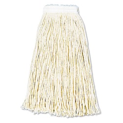 Essendant Premium Cut-End Wet Mop Heads, Cotton, 16oz, White, 12/Carton
