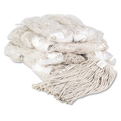 Essendant Premium Cut-End Wet Mop Heads, Cotton, 20oz, White, 12/Carton