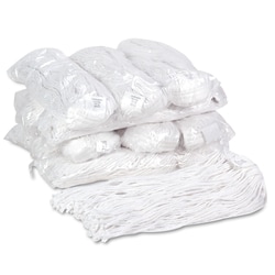 Essendant&nbsp;Premium Cut-End Wet Mop Heads, Rayon, 20oz, White, 12/Carton