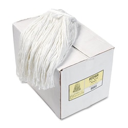 Essendant Premium Cut-End Wet Mop Heads, Rayon, 24oz, White, 12/Carton