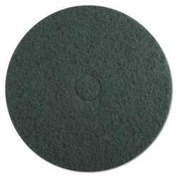 Essendant Heavy-Duty Scrubbing Floor Pads, 20"" Diameter, Green, 5/Carton,