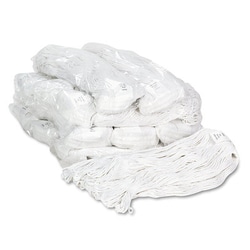 Essendant Pro Loop Web/Tailband Wet Mop Head, Rayon, #24 Size, White, 12/Carton