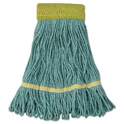 Essendant Super Loop Wet Mop Head, Cotton/Synthetic Fiber, Small, Green, 12/Carton