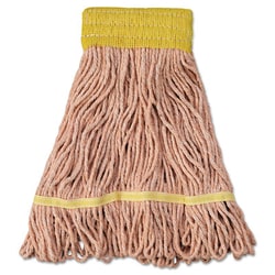 Essendant Super Loop Wet Mop Head, Cotton/Synthetic Fiber, Small, Orange, 12/Carton
