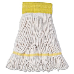 Essendant Super Loop Wet Mop Head, Cotton/Synthetic Fiber, Small, White, 12/Carton