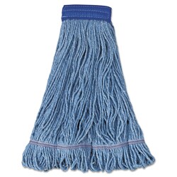 Essendant&nbsp;Super Loop Wet Mop Head, Cotton/Synthetic Fiber, X-Large, Blue, 12/Carton