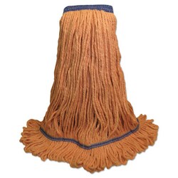 Essendant Super Loop Wet Mop Head, Cotton/Synthetic Fiber, X-Large, Orange, 12/Carton
