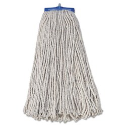 Essendant Mop Head, Economical Lie-Flat Head, Cotton Fiber, 20oz, White, 12/Carton