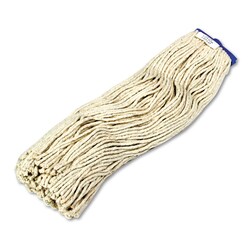 Essendant Cut-End Lie-Flat Wet Mop Head, Cotton, 24oz, White, 12/Carton