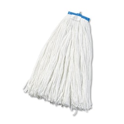 Essendant Cut-End Lie-Flat Wet Mop Head, Rayon, 24oz, White, 12/Carton