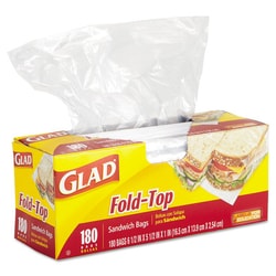 Essendant Fold-Top Sandwich Bags, 6.5"" x 5.5"", Clear, 180/Box, Quantity: