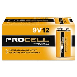 Essendant Procell Alkaline 9V Batteries, 12/Box, Quantity: Pack of 12