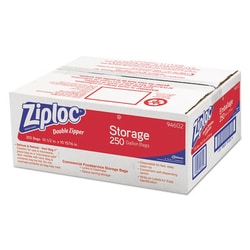 Essendant Double Zipper Storage Bags, 1 gal, 1.75 mil, 10.56