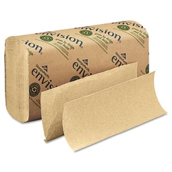 Essendant Pacific Blue Basic M-Fold Paper Towels, 9.2 x 9.4, Brown, 250/Pack,