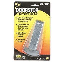 Essendant Big Foot Doorstop, No Slip Rubber Wedge, 2.25w x 4.75d x 1.25h,