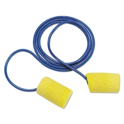 Essendant EAR Classic Earplugs, Corded, PVC Foam, Yellow, 200 Pairs