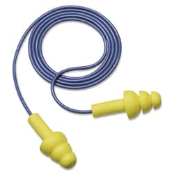 Essendant EAR UltraFit Earplugs, Corded, Premolded, Yellow, 100 Pairs