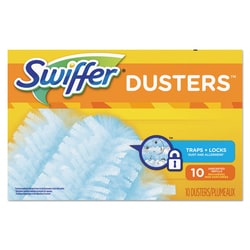 Essendant Refill Dusters, Dust Lock Fiber, Light Blue, Unscented, Box of 10