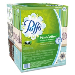 Essendant Plus Lotion Facial Tissue, 2-Ply, White, 124 Sheets/Box, 6 Boxes/Pack,