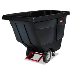Essendant&nbsp;Rotomolded Tilt Truck, Rectangular, Plastic, 850lb Cap, Black