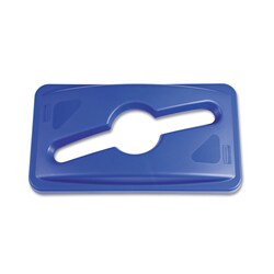 Essendant Slim Jim Single Stream Recycling Top for Slim Jim Containers, Blue