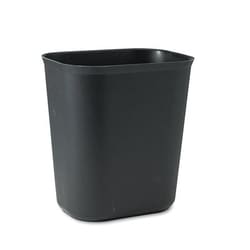 Essendant&nbsp;Fire-Resistant Wastebasket, Rectangular, Fiberglass, 3.5gal, Black