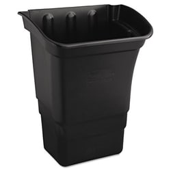 Essendant Optional Utility Cart Refuse/Utility Bin, Rectangular, 8gal, Black