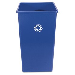 Essendant&nbsp;Recycling Container, Square, Plastic, 50 gal, Blue