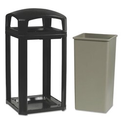 Essendant Landmark Series Classic Dome Top Container, Plastic, 50 gal, Sable