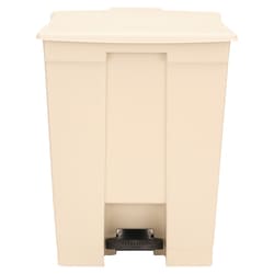 Essendant&nbsp;Step-On Receptacle, Rectangular, Polyethylene, 18gal, Beige